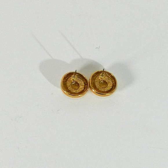 Charmelle Gold & Silver Tone Button Pierced Stud Earrings - Picture 6 of 10